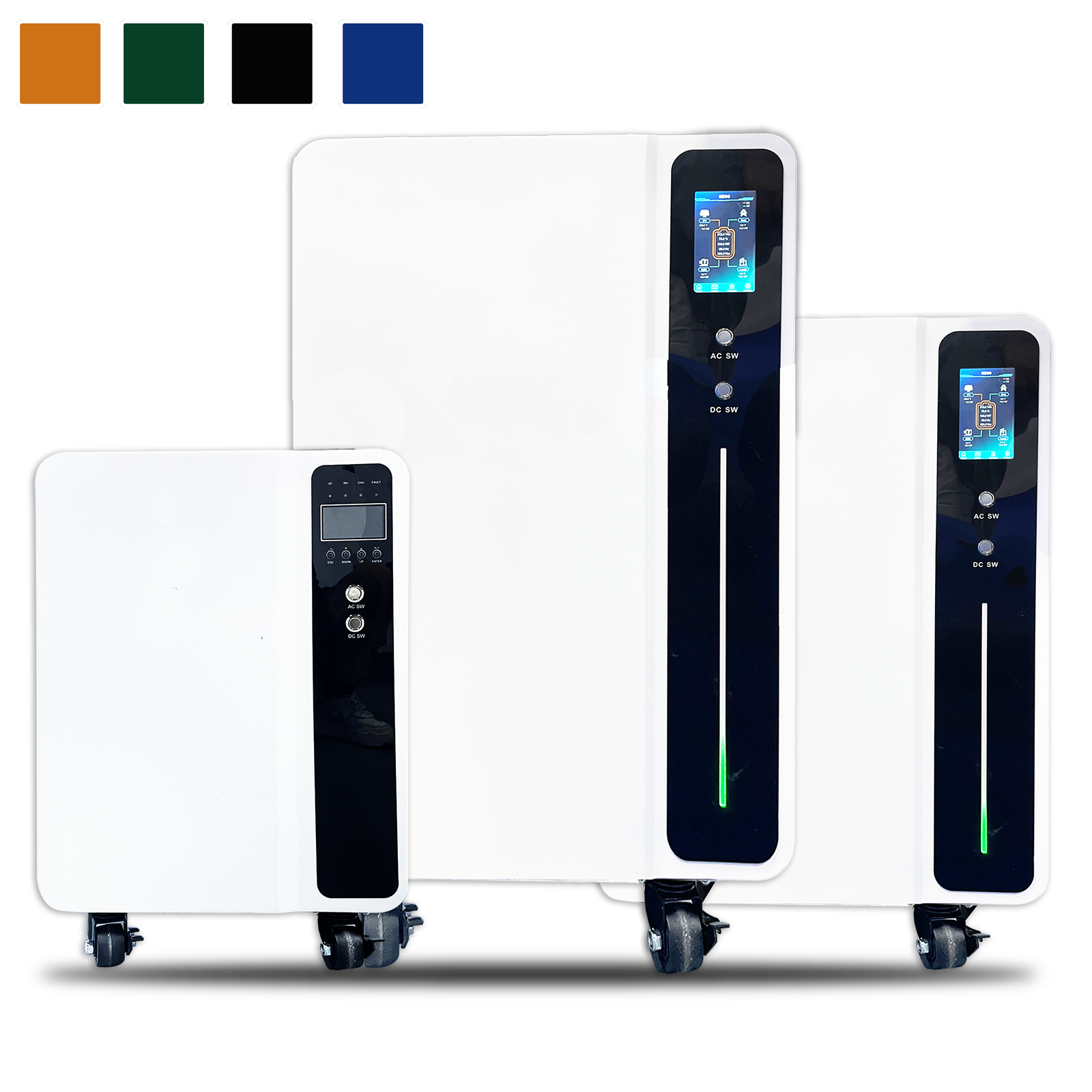 2.56KWh/5KWh 3KW 6KW All in One Inverter Battery With Swivel Wheels